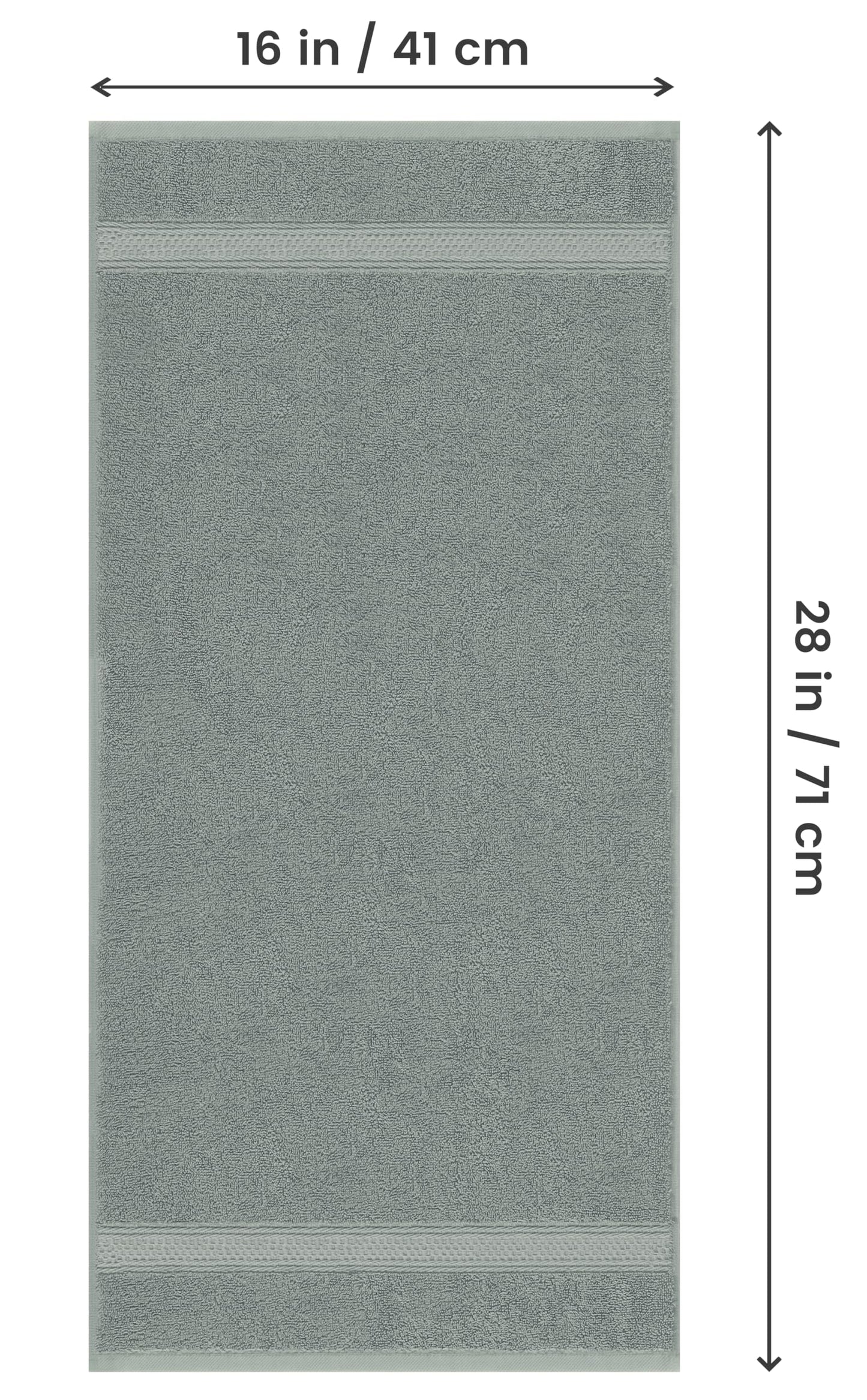 Utopia Towels 6 Pack Premium Hand Towels Set, 16 by 28 inches, 100% Ring Spun Cotton, Ultra Soft and Highly Absorbent 600GSM Towels for Bathroom, Gym, Shower, Hotel, and Spa, Cool Grey