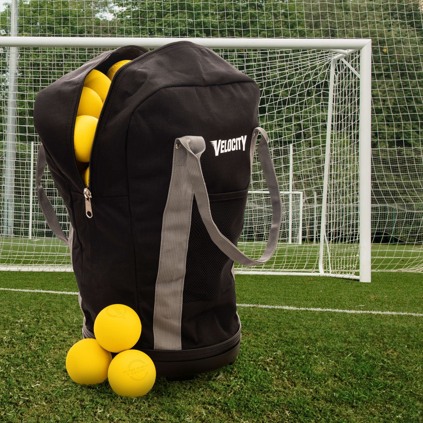 Velocity Heavy Duty Multipurpose Ball Bag with Durable Bottom - Holds up to 60-72 Balls - Ideal for Lacrosse, Baseball, Pickleball, Tennis & More, Black Camo, 6-Pack