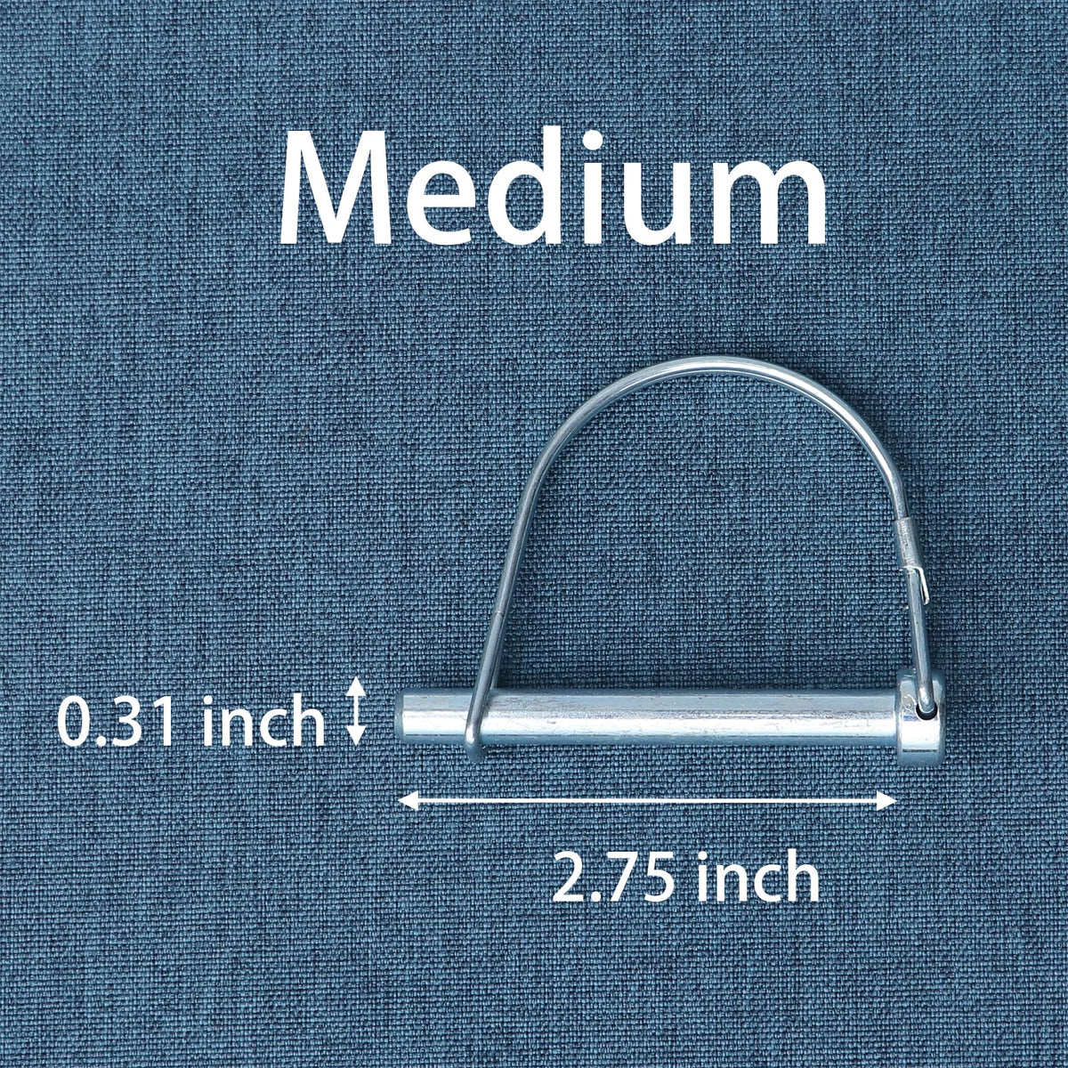 Trailer Coupler Pin, 2Pcs Tivnhuils Safety Coupler Pin Trailer Hitch Pin, Zinc Plated Carbon Steel Locking Pin Trailer Pin, 5/16" x 2.75", Medium