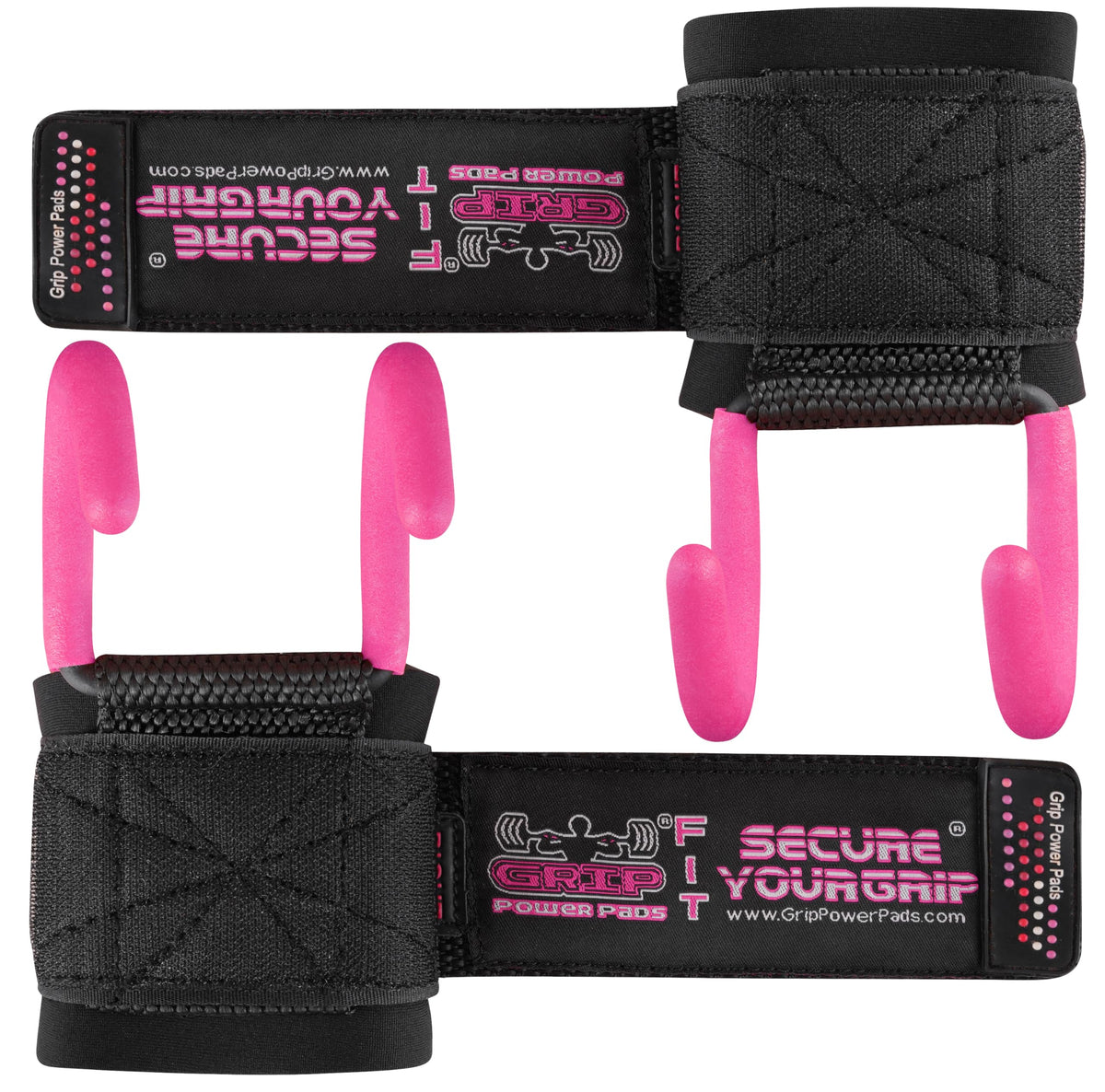 Weight Lifting Hooks with Wrist Wraps, Heavy-Duty Power Grips for Training, Deadlifts & Pull-Ups, Gym Strength Lifting Straps (Set of 2)