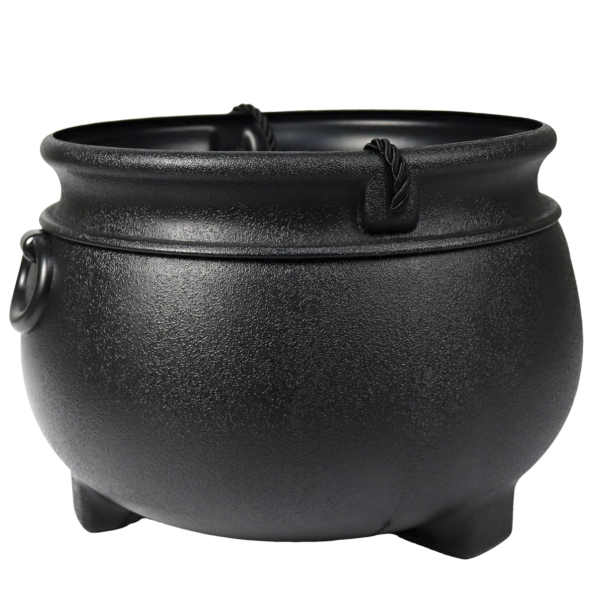 GIFTEXPRESS 12" Black Cauldron - Large Plastic St. Patrick's Day Pot of Gold Coin Party Bucket Decor - Halloween Witch Kettle For Candy, Treats & Punch Bowl