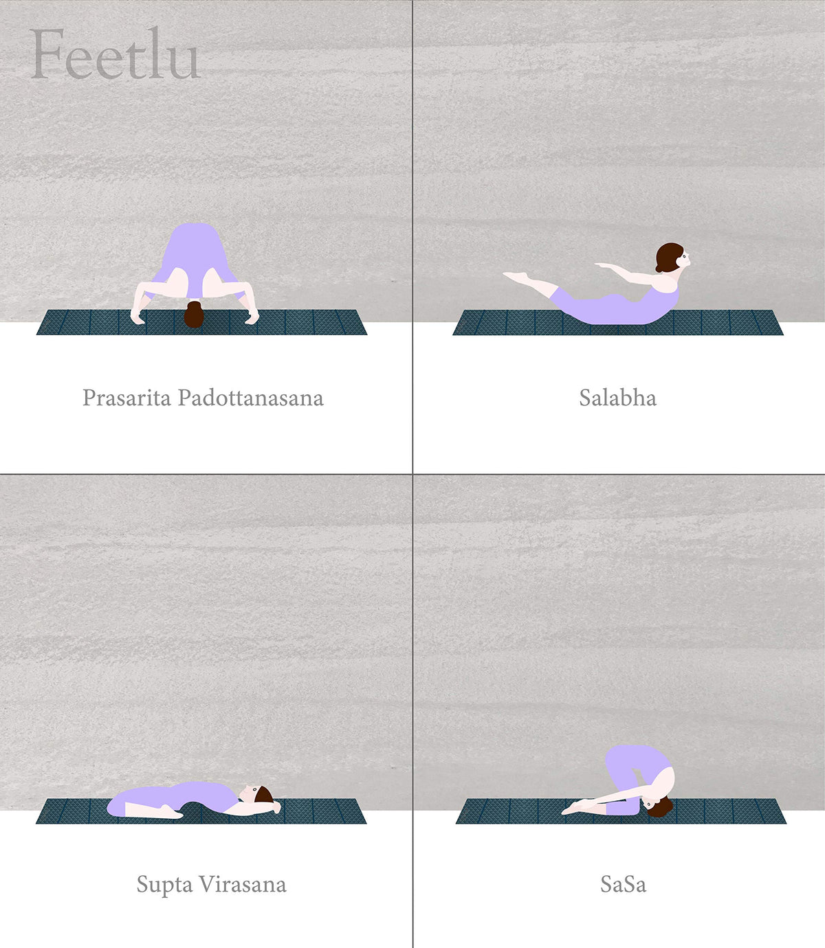 Foldable Yoga Mat – 1/4 Inch Thick, Lightweight, Easy to Store, Non-Slip Travel Yoga Mat for Fitness, Yoga, Pilates, Home Workouts, and Floor Exercises