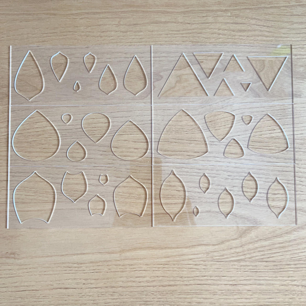Ipaakband Mandala Art Stencils, 6 Geometric Shapes with 5 Sizes, Drawing Pattern Making Tools