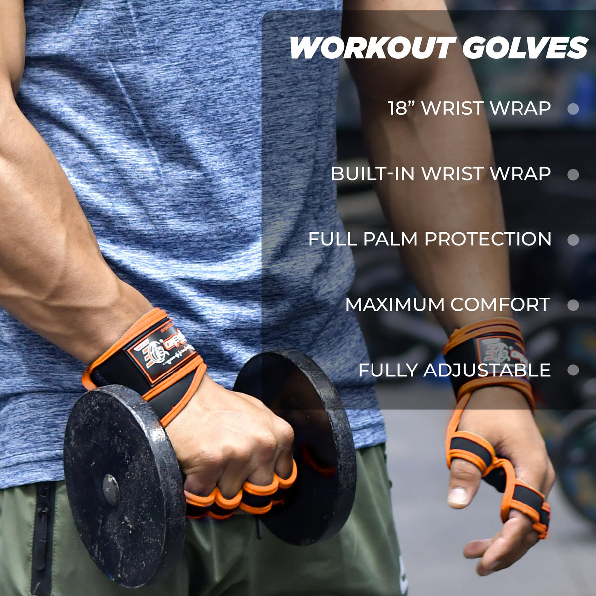 ESTREMO Workout Gloves for Men and Women, Weight Lifting Gym Gloves for Men with Excellent Grip & Wrist Wrap Support, Full Palm Protection for Weightlifting, Cycling, Training, Pull ups, Fitness